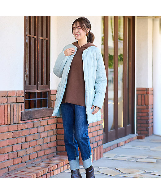 ノーカラー・キルティングダウンコート（56071601） | PISANO