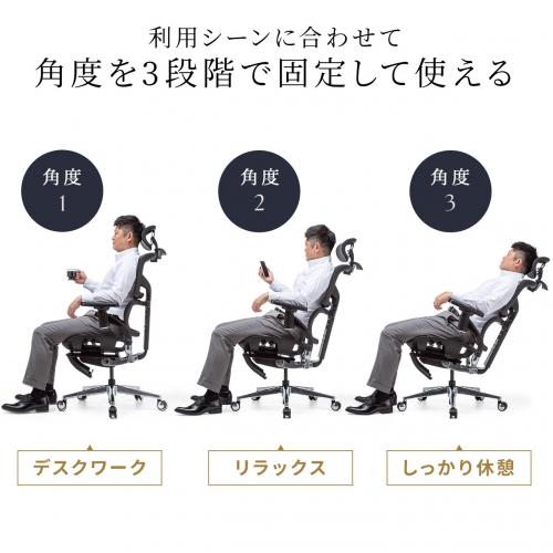 在庫限り】多機能ワークチェア オットマン内蔵 座面スライド ランバー