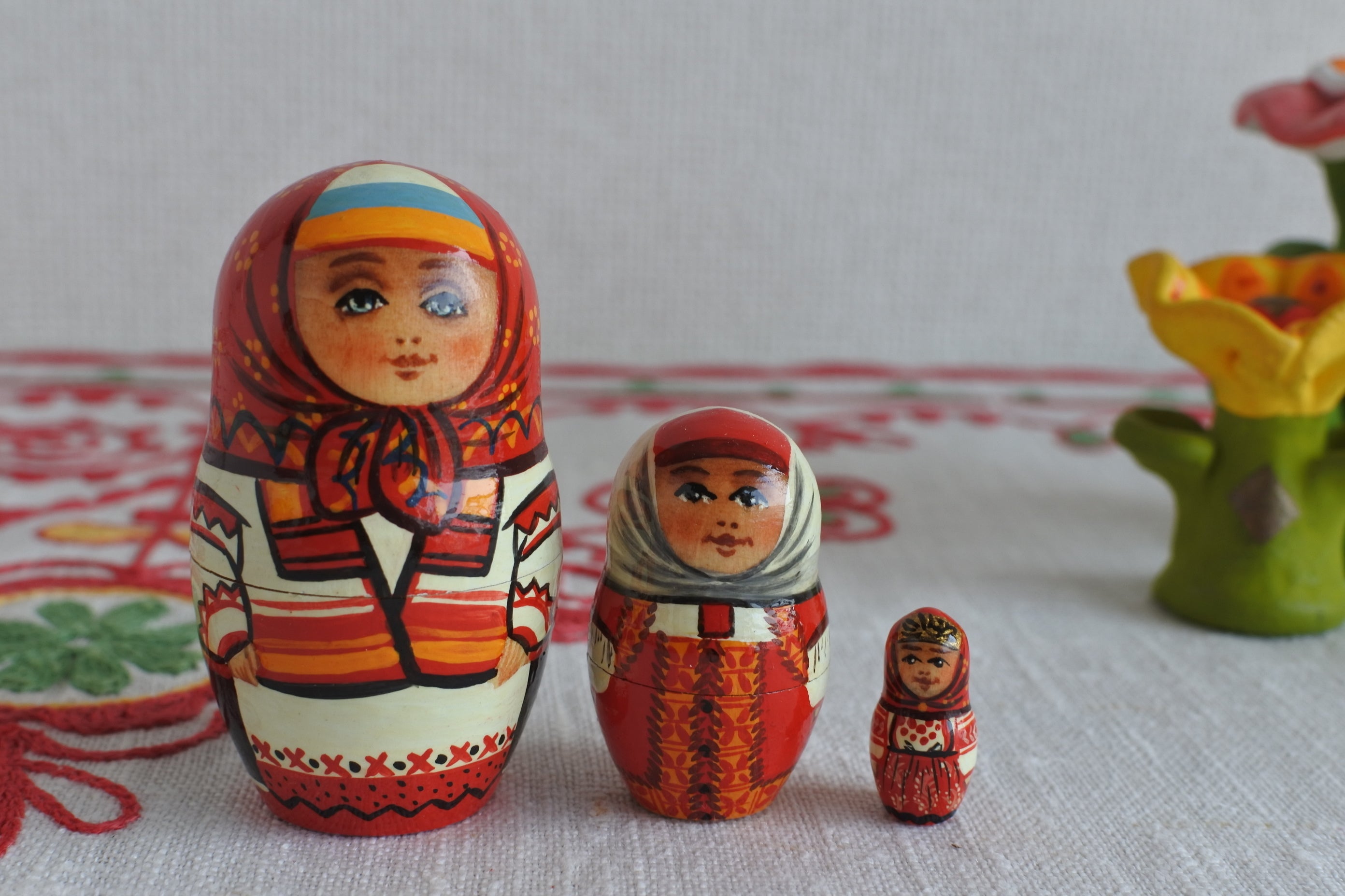 マトリョーシカ ロシア民芸品 作家もの ワーリャ・ダロフェエワ ロシア