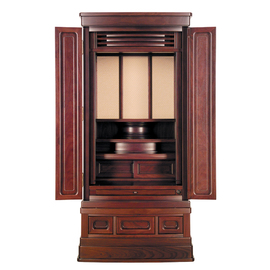 仏王22号 本紫檀 高級仏具一式付 こだわりの豪華仕様 本紫檀ムク欄間