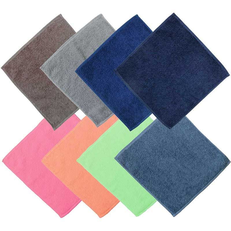 25cm今治製四方ヘムタオルハンカチ（濃色）：60枚組|業務用タオル専門