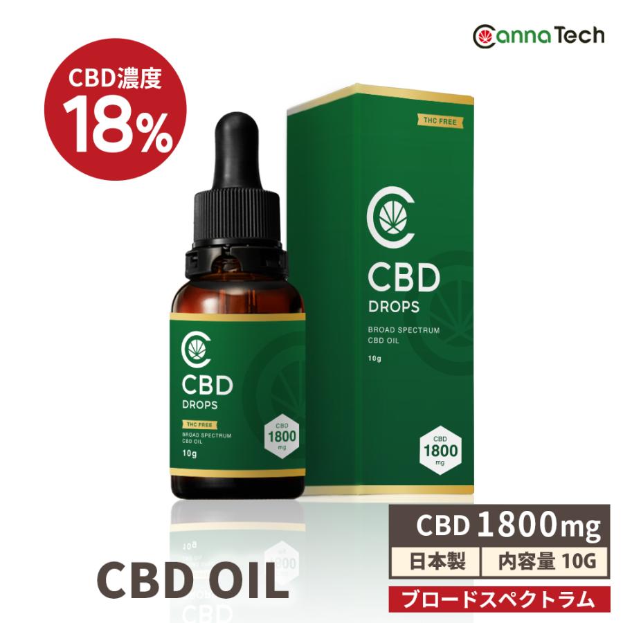 CannaTech（キャナテック） CBDオイル 10g 18% 高濃度 CBD 1800mg