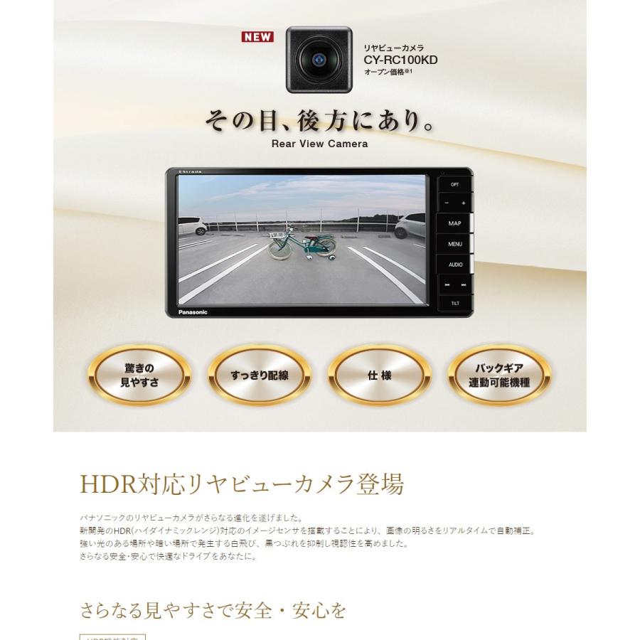 Panasonic（パナソニック） CY-RC100KD リアビューカメラ バックカメラ