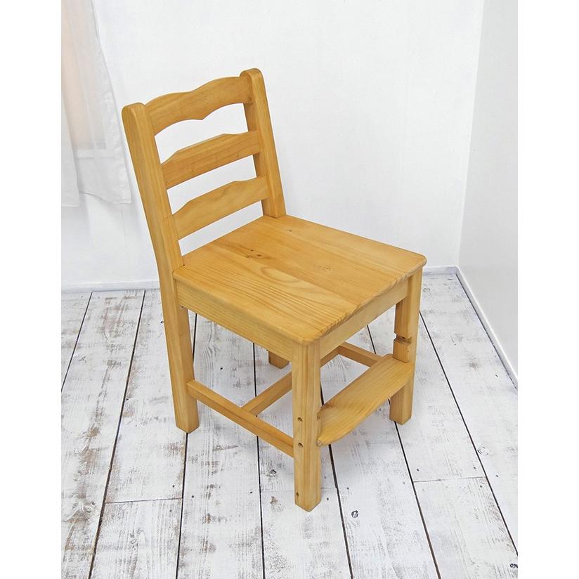 天然木 パイン椅子 無垢材 カントリー調 子供用 学習イス ダイニング