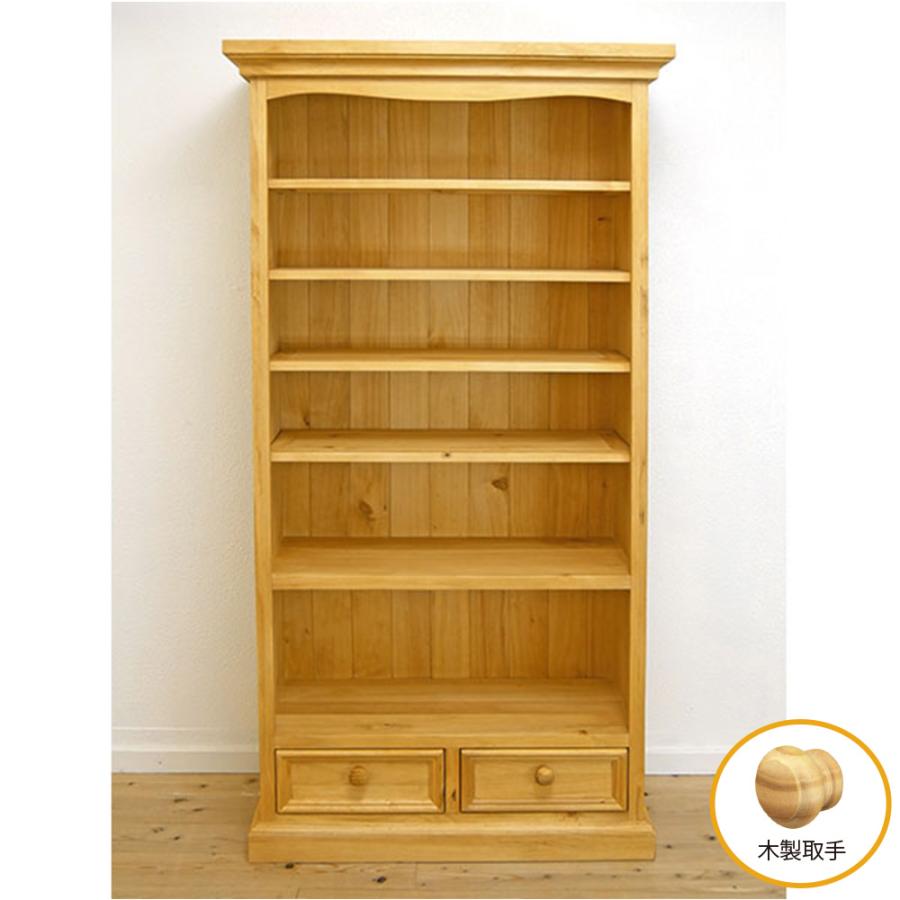 ナチュラルカントリー オープンシェルフ 雑貨 服 展示棚 パインブック