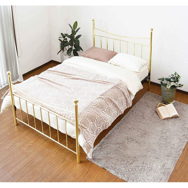 ベッド セミダブル パイプ 組立設置無料 オペラ 金属製 アイアン