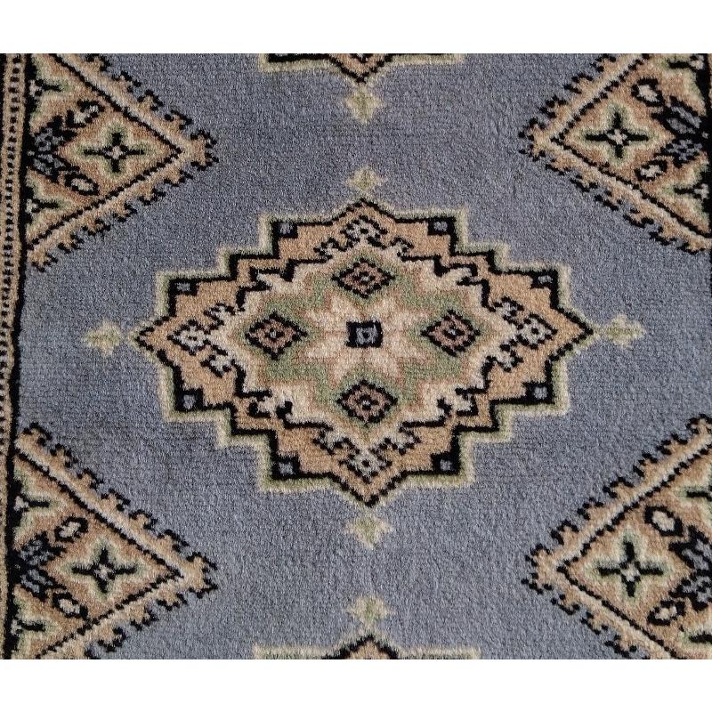 パキスタン絨毯 ウール100％ 手織り絨毯 ムガール 玄関マット 約62