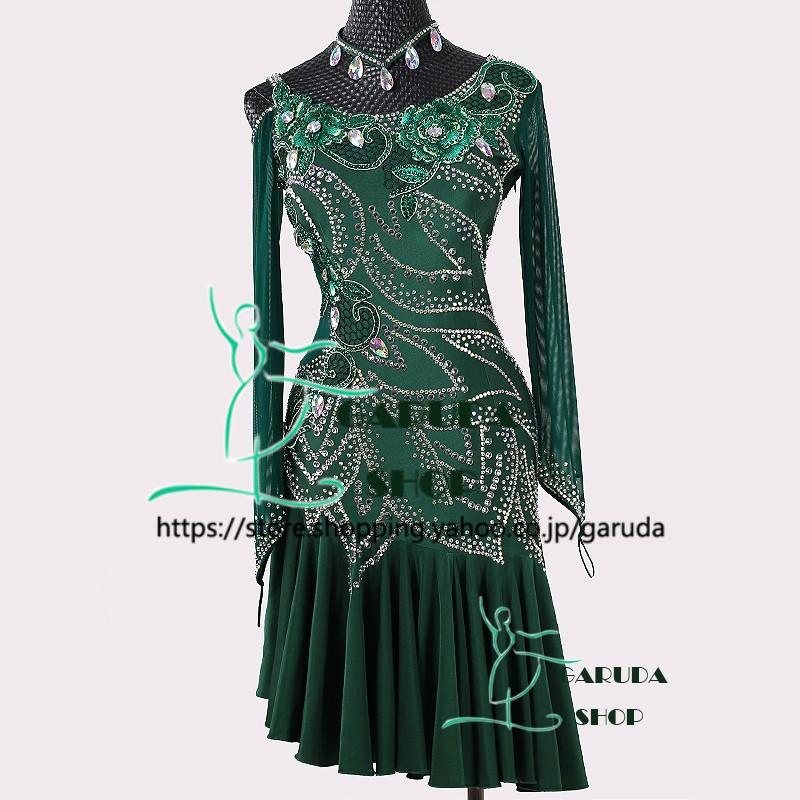 Garuda SHOP レディース社交ダンス衣装 競技ドレス ラテンドレス 高級