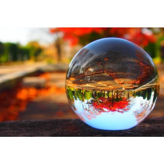 クリスタルボール 80mm クリスタル台座付き 撮影 無色透明 人工水晶玉