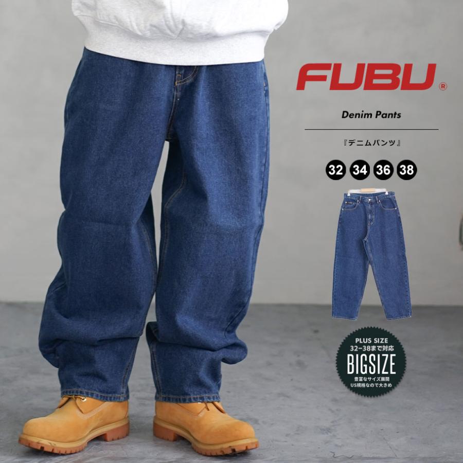 FUBU（フブ） デニムパンツ メンズ ロング ブルー 32 34 36 38 大きい
