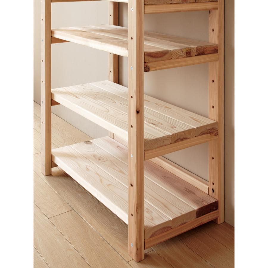 dinos（ディノス） 国産杉頑丈突っ張りラック（本棚） 幅74奥行38cm