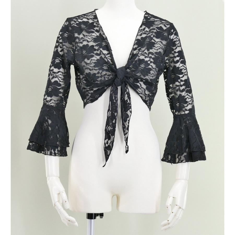 フラメンコ 花柄レース ボレロ ブラック フリーサイズ 2343bb : emika