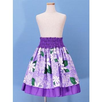 フラダンス ケイキ リバーシブル パウスカート キッズ パープル L