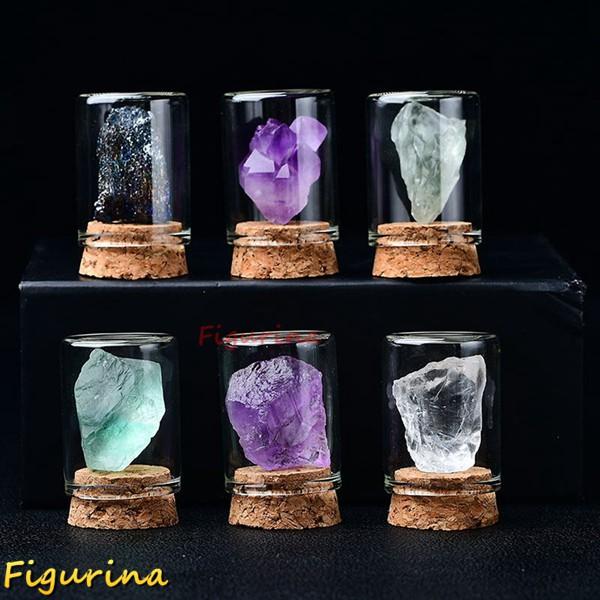 鉱石標本 セット 天然石 ボックス付き クリスタル 天然水晶 子供学習用