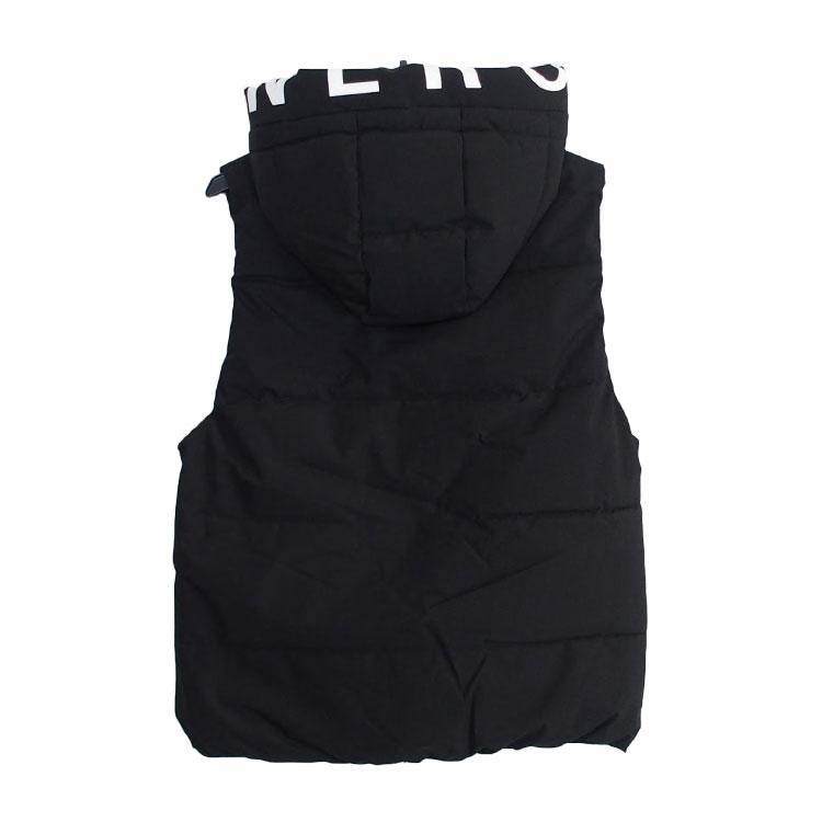 SUGGESTION 中綿ベスト メンズ レディース サジェスション フードロゴ