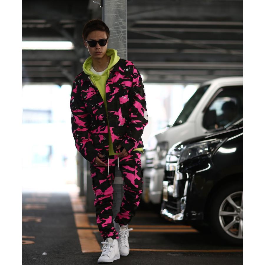 improves（インプローブス） カーゴパンツ メンズ 迷彩 ネオン スリム