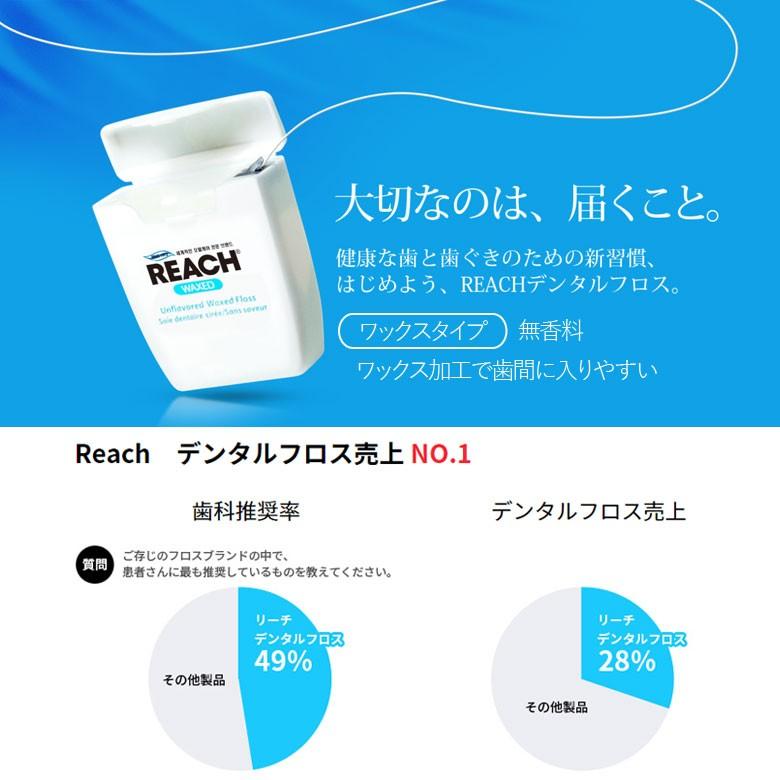 3/7.8限定！5%OFFクーポン！REACH リーチ デンタルフロス ワックス付き