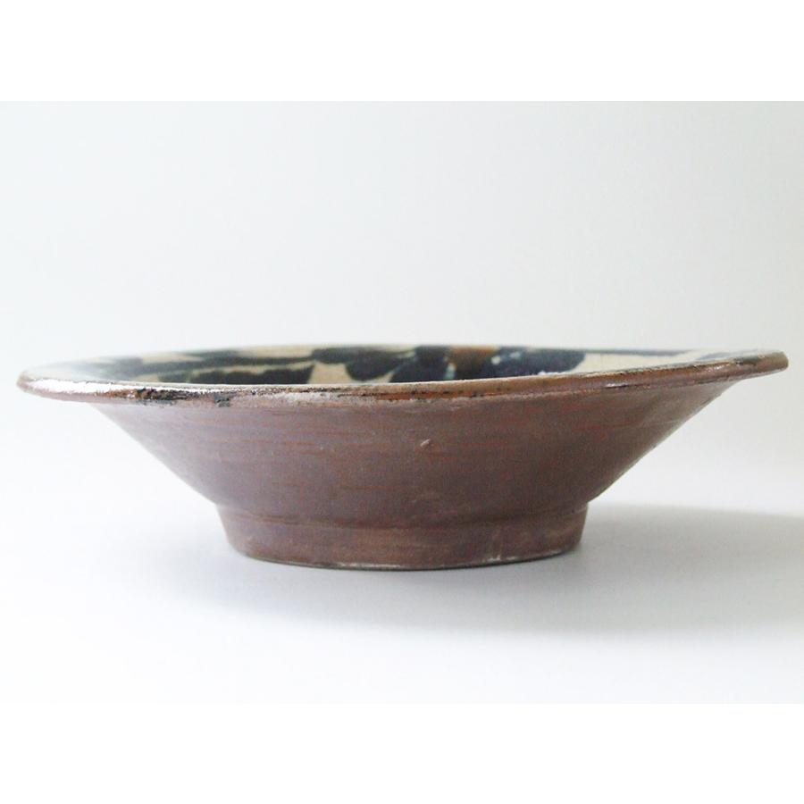 やちむん 民藝 読谷山焼 北窯 宮城正享 8寸皿 中皿 呉須唐草 上