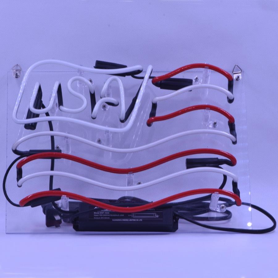 ネオン サインTN『USA』NEON SIGNネオン管、ディスプレイ ボード