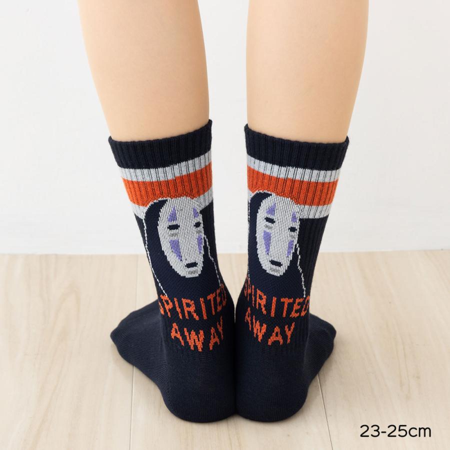 Fukuske（フクスケ） 後ろ かおなし ラインクルーソックス 23-25cm・25