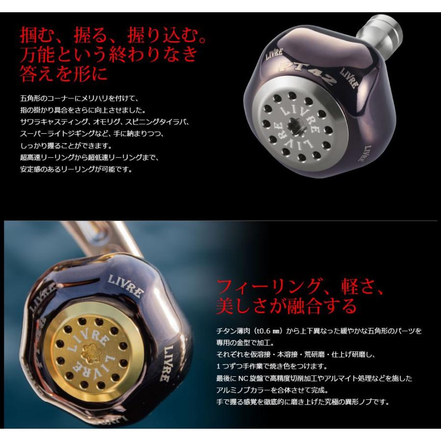 リブレ PT42 1個 Livre ファイヤー ブラウンIP リブレ カスタムノブ