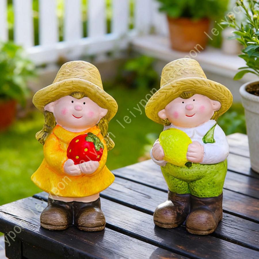 妖精の置物 動物 置物 玄関 男の子 オブジェ ガーデン オーナメント