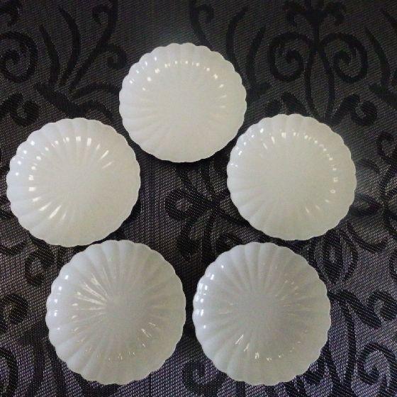 有田焼 賞美堂 其泉 白磁 菊割り 小皿揃え 丸皿 取皿 5客組 引き出物