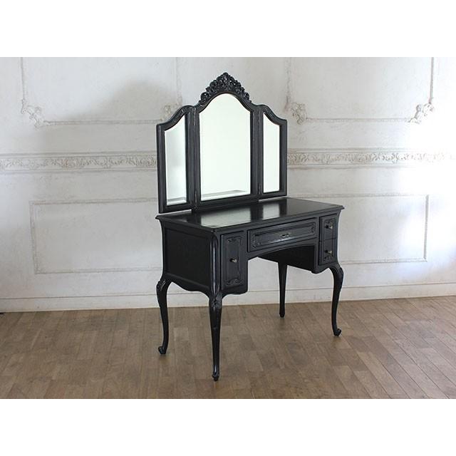 3面鏡 ドレッサー アンティーク ロココ 猫脚 化粧台 ロマンチック
