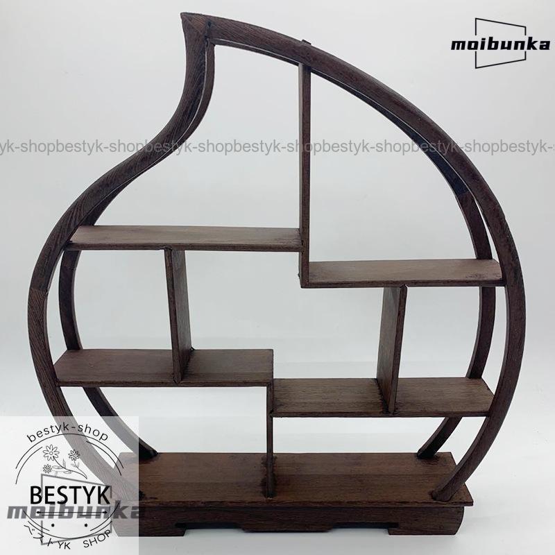 飾り棚 おしゃれ アジアン 伝統的 小物 陶器 古風 和風 和家具 違い棚