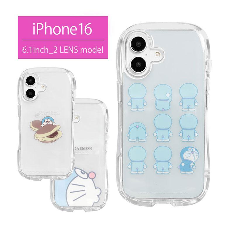 iPhone16 ケース ドラえもん クリスタルクリアケース ソフトカバー