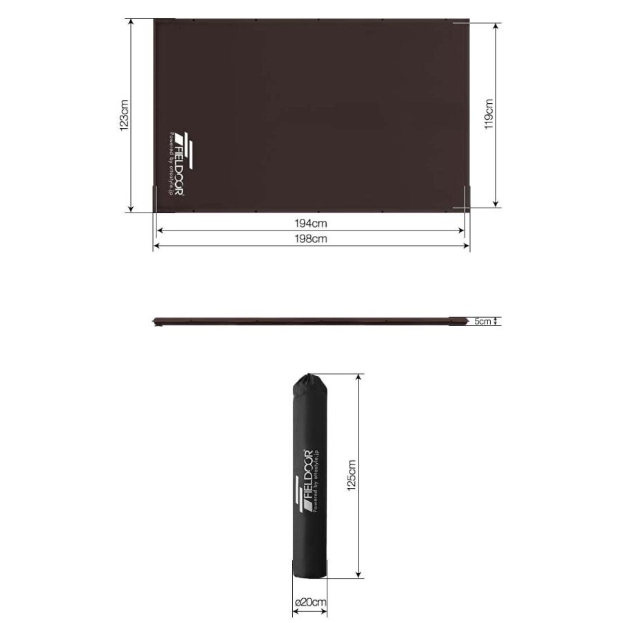 FIELDOOR（フィールドア） 車中泊マット キャンプマット 厚さ 5cm L