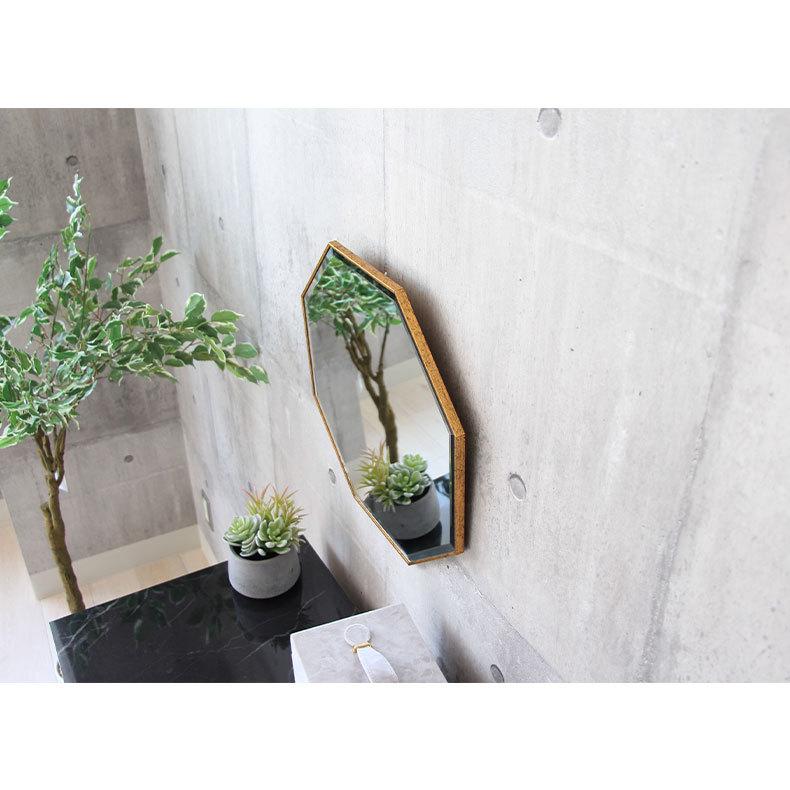 マナベインテリアハーツ ミラー 鏡 八角 八角形 壁掛け ウォールミラー