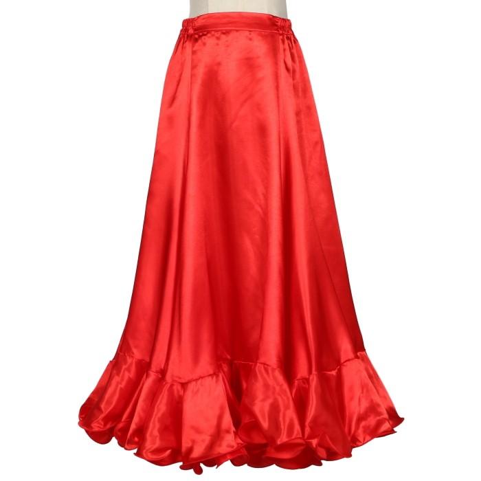 フラメンコ衣装 ペチコート【赤】 スカート ダンス衣装 ロングスカート