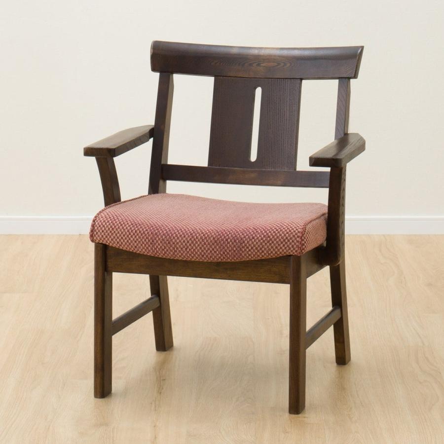 ニトリ（NITORI） 天然木和風ダイニングチェア(ヤマト2 DBR) 食卓椅子