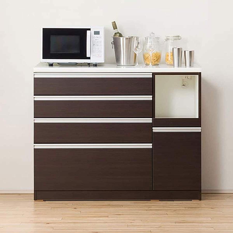 ニトリ（NITORI） キッチンカウンター(レジューム120-2QH-R DBR