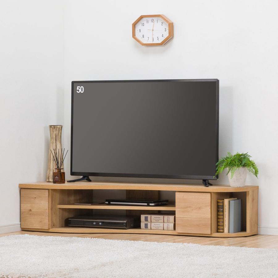 ニトリ（NITORI） コーナー有効活用 流線形テレビボード(左寄せタイプ