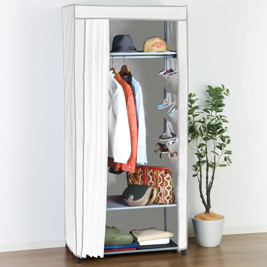 ニトリ（NITORI） 開閉しやすいカーテン式ワードローブ(クーリ KL001