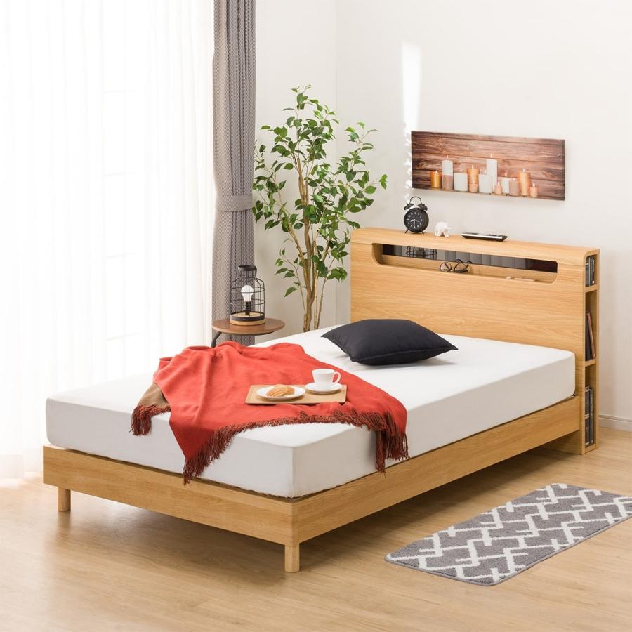 ニトリ（NITORI） ベッド セミダブルベッドフレーム(EB-003 LBR LEG