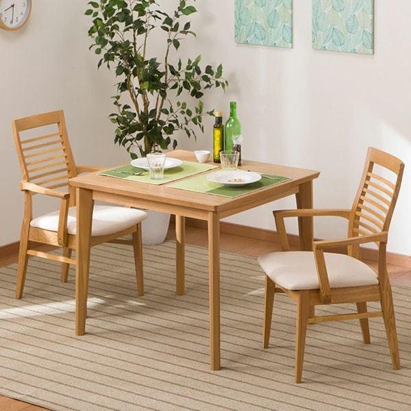 ニトリ（NITORI） ダイニングチェア(ロレイン2 肘付き LBR) 食卓椅子