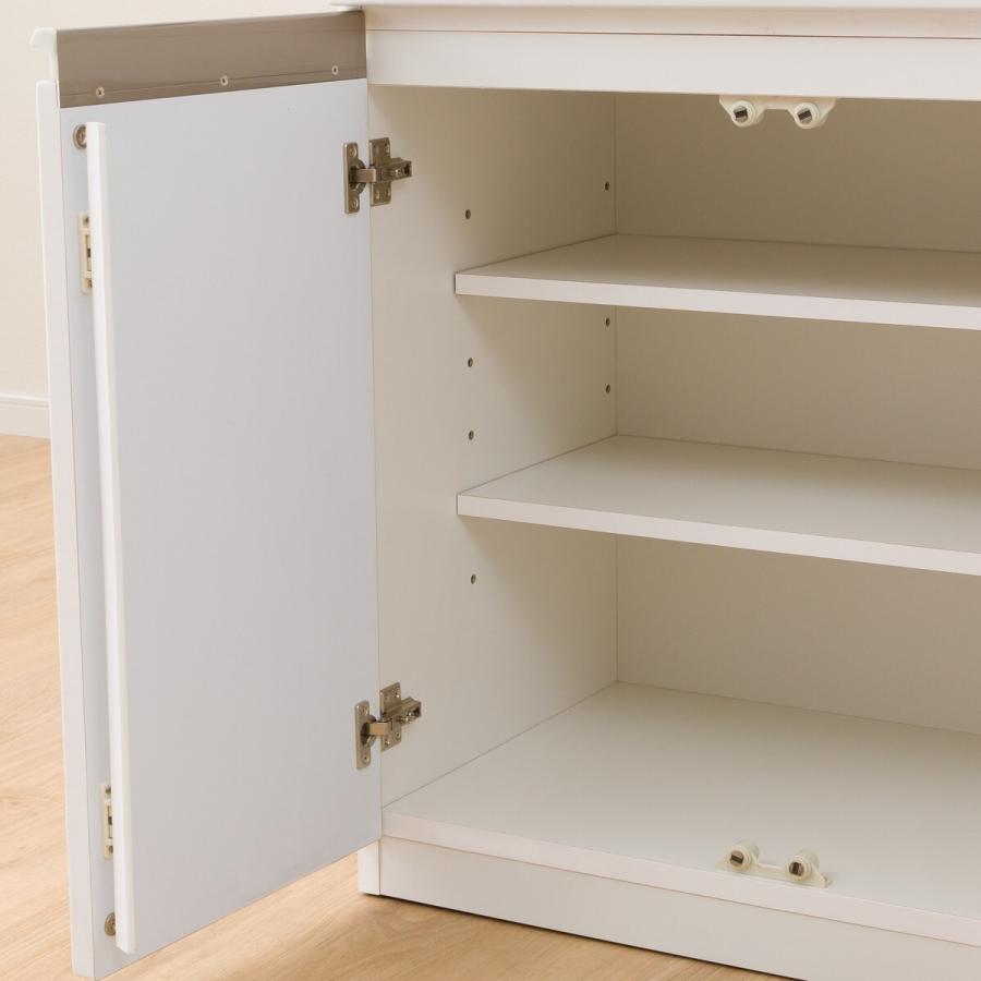 ニトリ（NITORI） 幅70cm 食器棚(アルミナ2 70DB WH) ニトリ期間限定