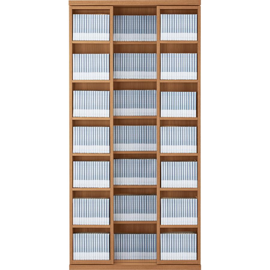 ニトリ（NITORI） Wスライド本棚(S BS002 LBR) 書棚 ラック シェルフ