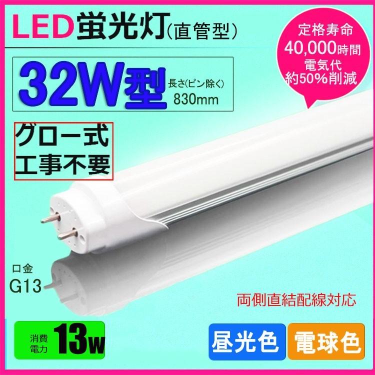NISSIN LUX LED蛍光灯 32w形 昼光色 電球色 led直管蛍光灯T8 83cm G13