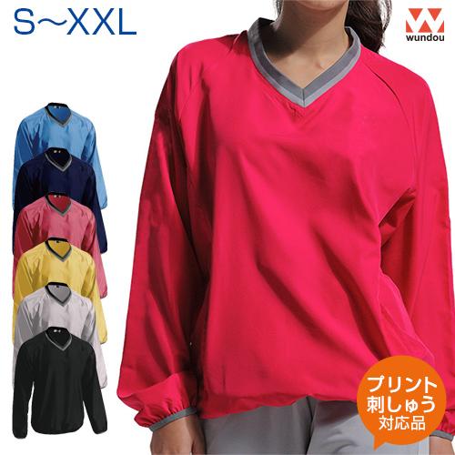 wundou 名入れ 1枚OK ピステ 長袖 刺繍 wundou P1280 はっ水 サッカー