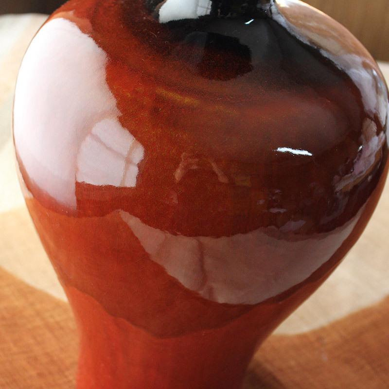 花瓶 41cm 難あり 特大 つぼ型 大きい花瓶 花入れ フラワーベース 赤色