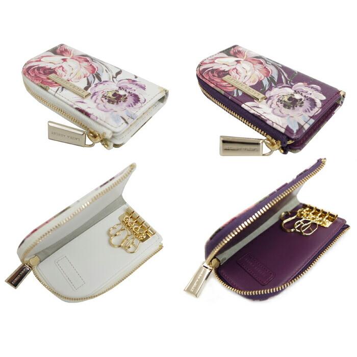 LAURA ASHLEY（ローラアシュレイ） キーケース 4連 レディース 本革
