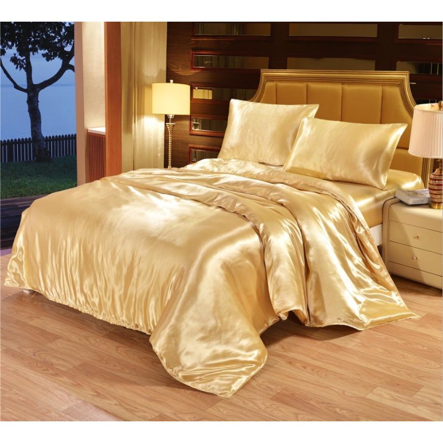 シルク布団カバー 掛布団カバー 4点セット 上質天然シルク素材
