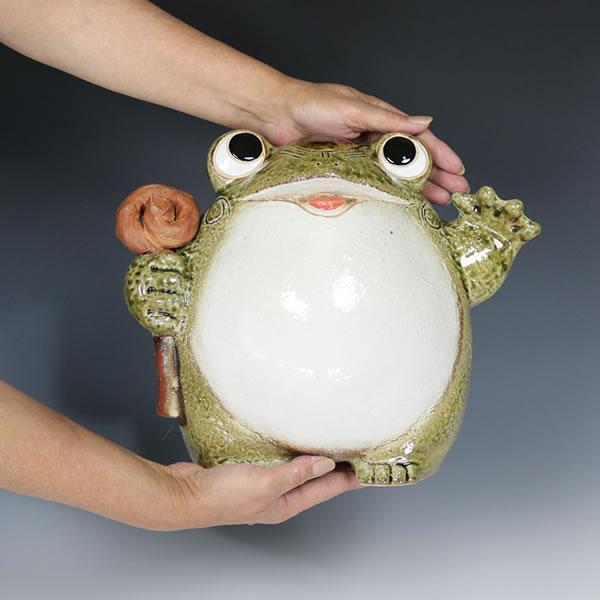 信楽焼 蛙 置物 かえる 陶器 縁起物 かわいい カエル おしゃれ ギフト