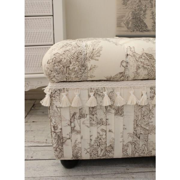 スツール 収納付き トワルドジュイ ホワイト 収納スツール