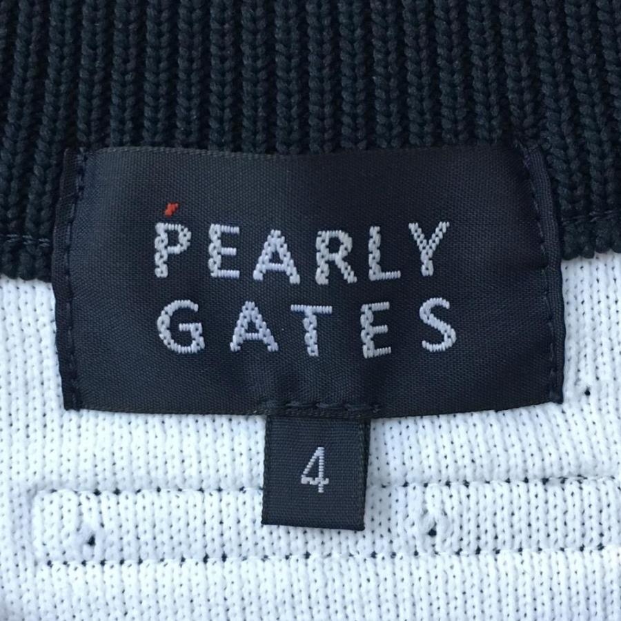 超美品】PEARLY GATES パーリーゲイツ 長袖ニットセーター ネイビー×白