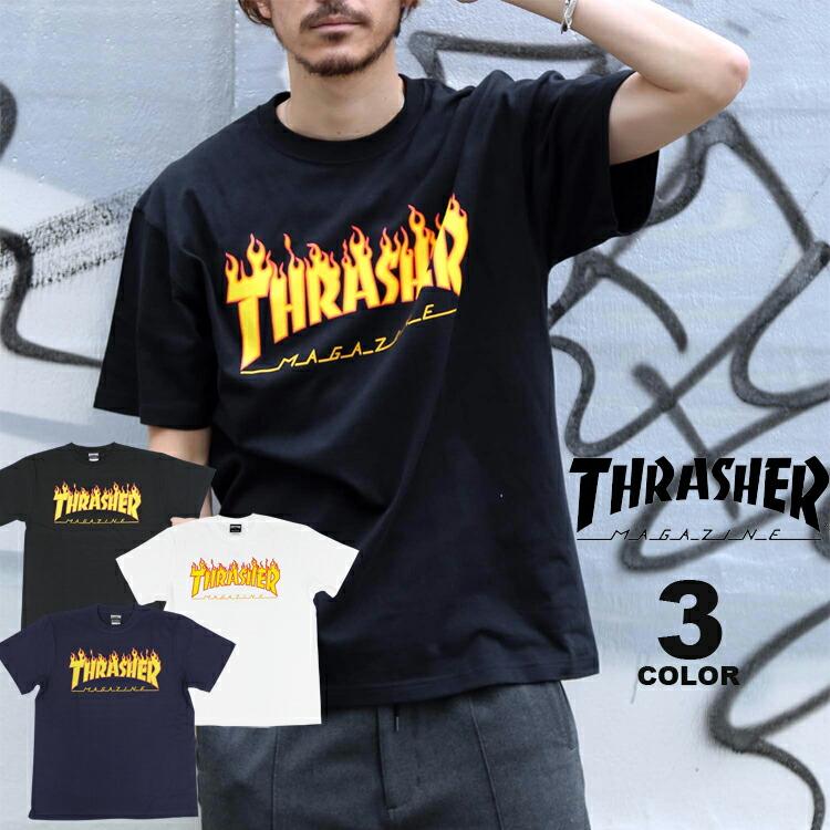 THRASHER（スラッシャー） (公式） Tシャツ THRASHER FLAME S/S T